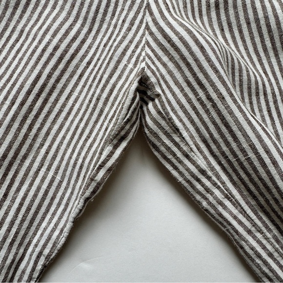 MNG Casual  Mango Jumpsuit Striped Wide Leg Seersucker 2 Pockets Lagenlook XS 2 - Picture 12 of 14